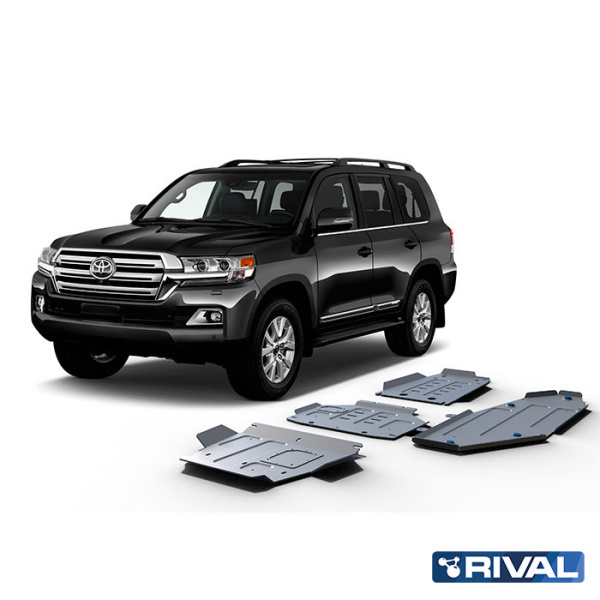 Skid Plates (Sets) Lexus LX 2007-2012; 2012-2015; 2015-2021;  Toyota Land Cruiser 2007-2012; 2012-2015; 2015-2021; Land Cruiser Prado 2007-2009; 2009-2013; 2013-2017; 2017-2020; 2020-2023; 5,7 l. / gasoline; 4,5 l. / diesel; 4,7 l. / gasoline; 4,6 l. / gasoline